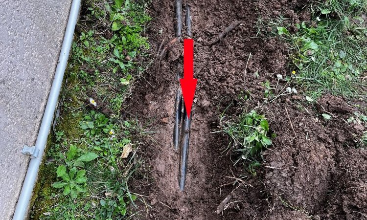 fuite enterré détectée dans le jardin